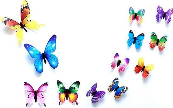 Aptel Butterflies Glowing In The Dark 12 Pieces Of Stickers Ag683d