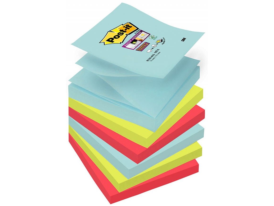 Post-It Super Sticky Z-Notes Cosmic Collection, 76 Mm X 76 Mm, Pakke A 6 Stk