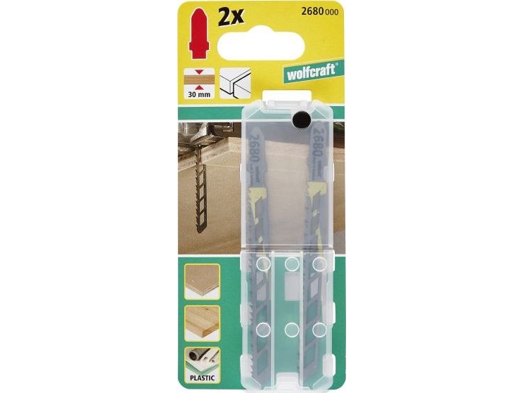 Wolfcraft savklinge 100 mm til dekupørsav - 2 stk. HCS, T-skaft