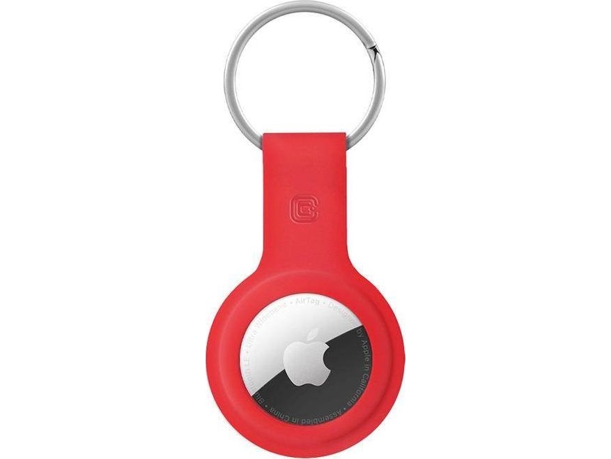 Crong Silicone Case With Key Ring – Brelok Do Apple Airtag (Czerwony)