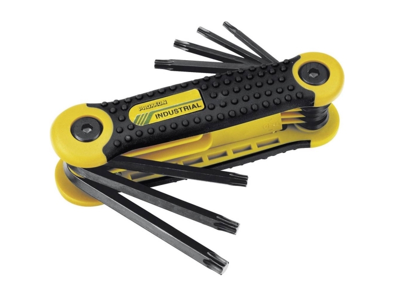 Proxxon 23 954, L-Torx-Nøglesæt, Sort, Hvid, Krom Stål, Plast, Plast, Plast