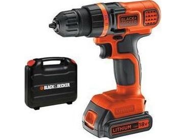 Black&amp Decker EGBL18K 18 V borr-/skruvdragare 1 x 1,5 Ah batteripaket | Elverktyg - DIY - Akku Verktyg - Mutterdragare | GameStuff