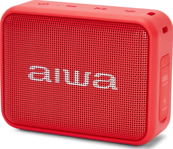 Aiwa Bs-200Rd, 1.0 Kanaler, 6 W, Trådløs, Bærbar Mono Højttaler, Rød, Knapper