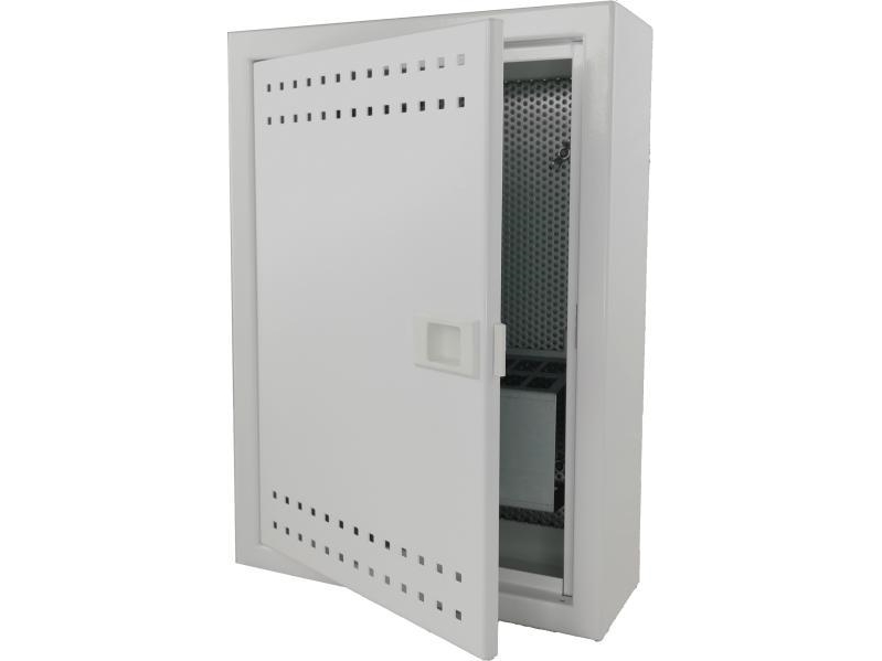 Alantec Home, Telecommunication Cabinet, Ftth 350X250x90, Surface Mounted, Perforated Door, 1 X Gn. Electric, 14 X Gn. Keystone Alantec - Alantec