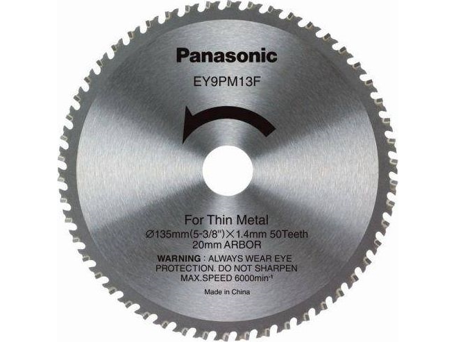 Panasonic Metalskive Tyndskæring Til Ey45a2 /4542 Diameter 135 Mm 50 Tænder Panasonic