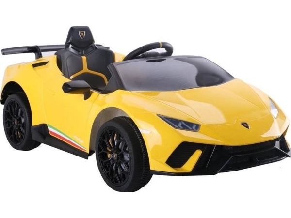 Lean Cars Vienvietis Elektromobilis Vaikams Lamborghini Huracan, Geltonas