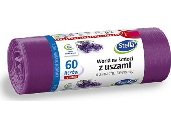 Stella Affaldsposer Med Håndtag Stella, Lavendelduft, 60 L, 16 Stk., Lavendel