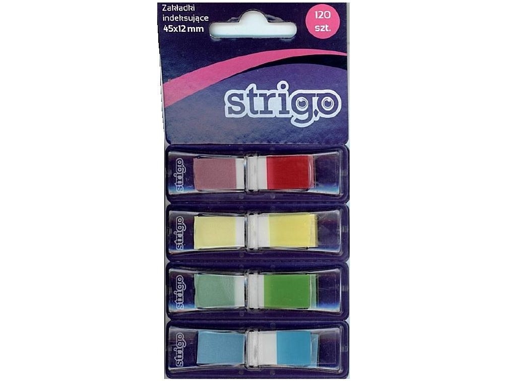 Strigo Indexeringsflikar 45x12mm 4 färger STRIGO | Papper & Emballage - Block & Post-It - Block | GameStuff