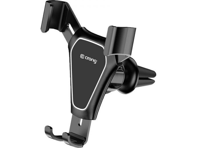 Crong Gravity Auto-Clip Autohalterung - Schwerkraft Autohalterung Für Handy 4.7"- 6.5" (Schwarz)