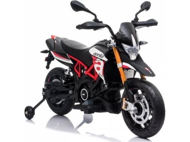 Lean Cars Akumuliatorinis motociklas Aprilia A007 juodai raudonas