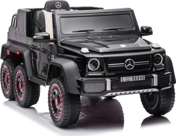 Lean Cars Enstaka elbil för barn 6x6 Mercedes Benz G63, svart | Utomhusleksaker - El & Bensinfordon - Elbilar för barn 6V | GameStuff