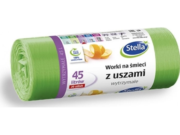 Stella affaldsække STELLA med hank 45 l 20 stk grøn