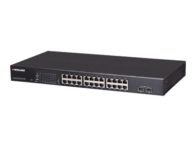 Intellinet 24 Port Gigabit Ethernet Poe Web Managed Switch With 2 Sfp Ports 24 X Poe Ports Ieee 802.3at/af Power Over Ethernet Poe /poe 2 X Sfp