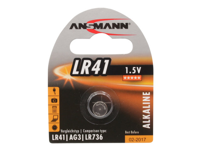 ANSMANN - Batteri LR41 - alkaliskt | EL Artiklar - Batteri - Knappcell batteri | GameStuff