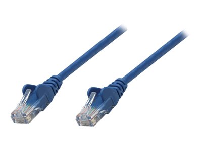 Intellinet Network Patch Cable, Cat5e, 0.5M, Blue, Cca, U/Utp, Pvc, Rj45, Gold Plated Contacts, Snagless, Booted, Lifetime Warranty, Polybag - Patchk