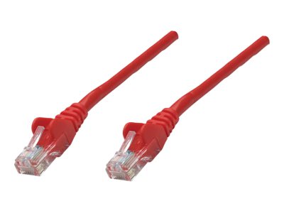 Intellinet Network Patch Cable, Cat5e, 1M, Red, Cca, U/Utp, Pvc, Rj45, Gold Plated Contacts, Snagless, Booted, Lifetime Warranty, Polybag - Patchkabe
