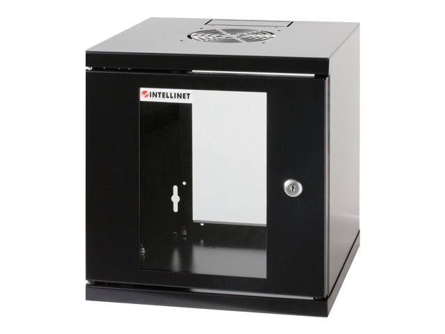 Intellinet Network Cabinet, Wall Mount (Standard), 6U, Usable Depth 265Mm/Width 239Mm, Black, Assembled, Max 60Kg, Metal & Glass Door, Back Panel, Re