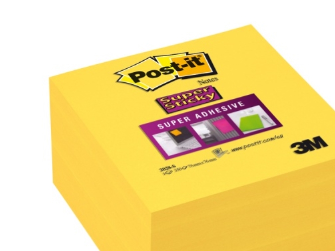 Post-It 2028-S, Firkant, Gul, 76 mm, 76 mm, 350 ark