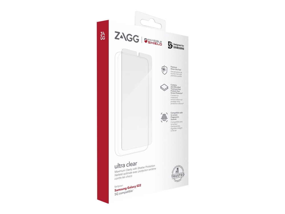 ZAGG InvisibleShield Ultra Clear+ - Skærmbeskytter for mobiltelefon - selvhelende - for Samsung Galaxy S22