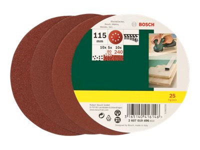 Bosch Slibebladsæt Excent 115Mm Ass 25 Stk Pl