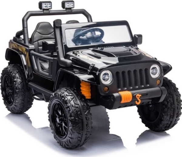 Lean Cars Akumuliatorinis dvivietis automobilis vaikams XB-1118 4x4, juodos spalvos