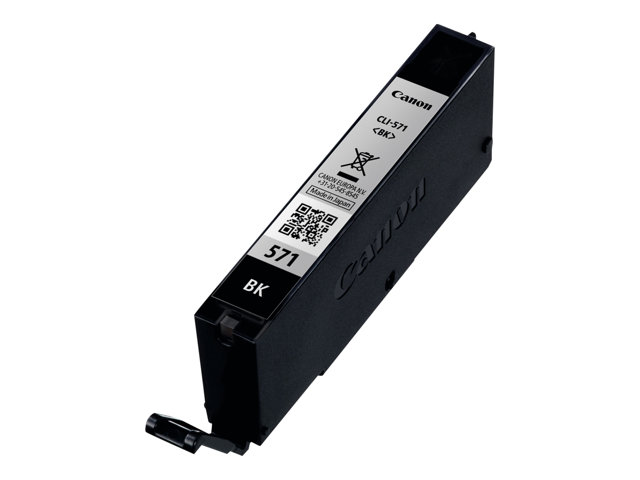 Canon Cli-571Bk - 7 Ml - Sort - Original - Blækbeholder - For Pixma Ts5051, Ts5053, Ts5055, Ts6050, Ts6051, Ts6052, Ts8051, Ts8052, Ts9050, Ts9055