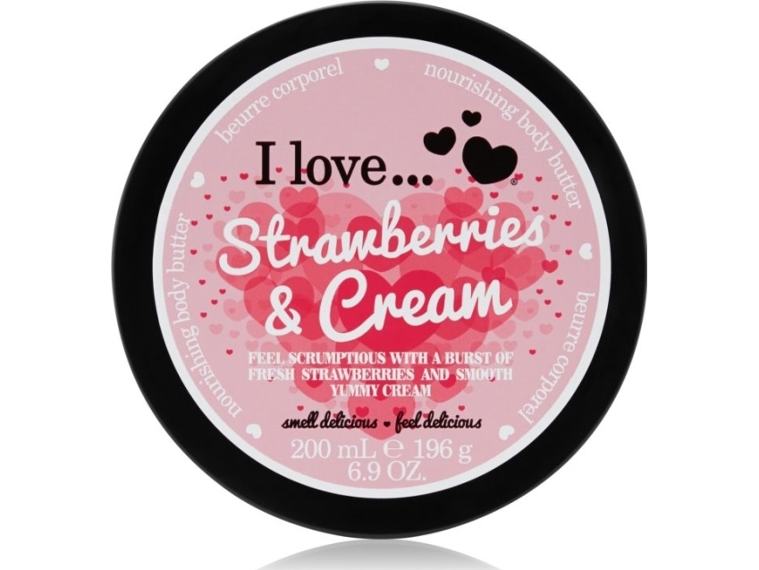 I Love Originals Strawberries & Cream Body Butter Made With 87% Naturally