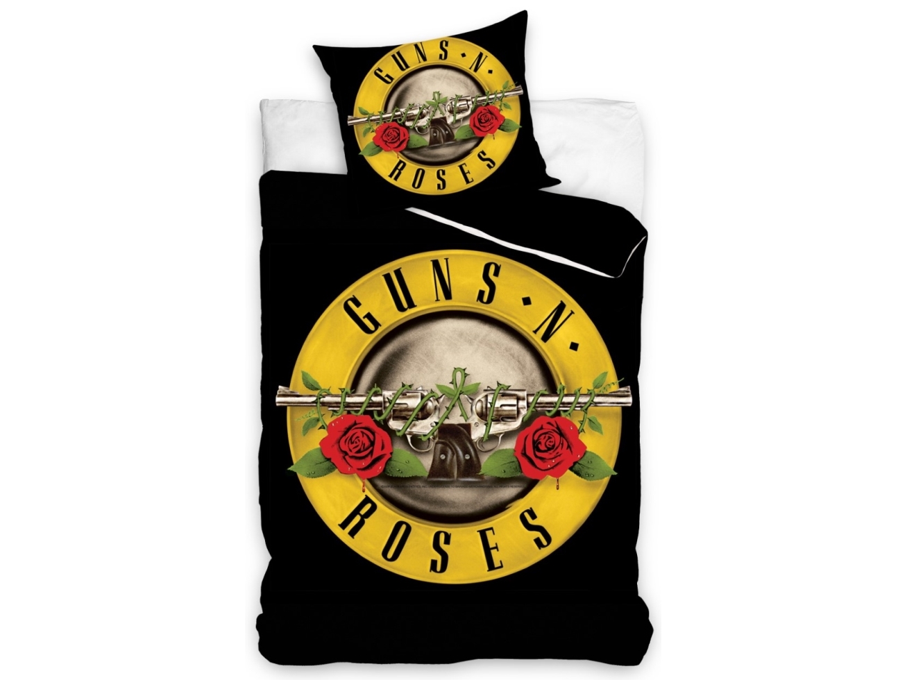 Billede af Guns N' Roses Sengetøj 160X200 Cm - 100 Procent Bomuld
