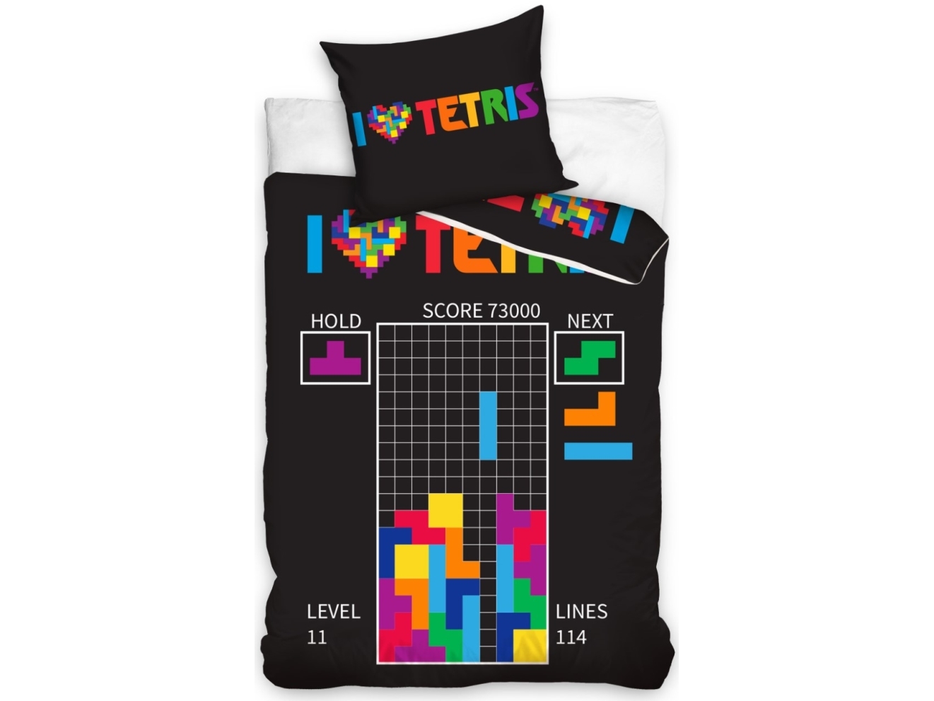Billede af Tetris Gamer Sengetøj - 100 Procent Bomuld