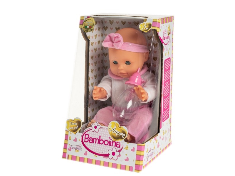 Smily Bambolina Dukke Med Gryde Og Flaske Amore 33Cm, Bd1807