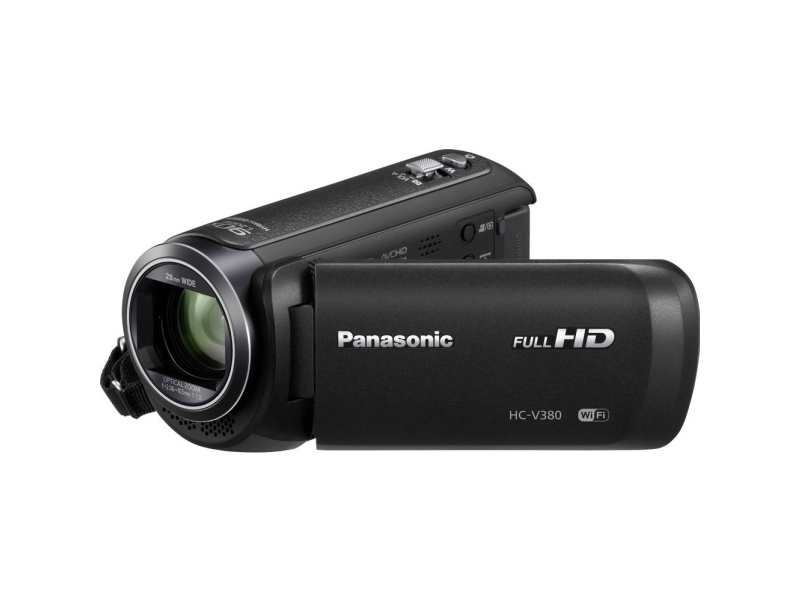 Danmark Grisling Bliv sur Panasonic HC-V380 - Videokamera - 1080p / 50 fps - 2.51 MP - 50x optisk  zoom - flashkort - Wi-Fi