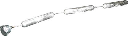 Færgemann Fle-.Anode 3/4" Prop. Ø21,3-130Mm, 3 Elemente, Magnesium Az-63