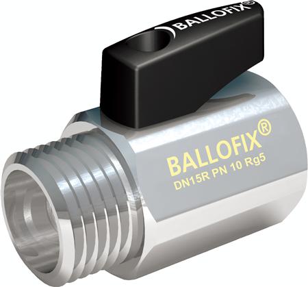 Ballofix Med Håndtag Muffe/Nippel Rødgods Krom 1/2