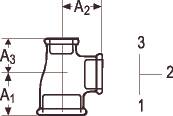 T-Stück Verzinkt 2X1 1/2X2