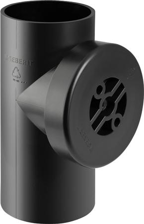 Geberit Peh Renserør Med Dæksel 90 Grader 75 Mm