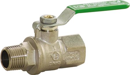 PETTINAROLI TEA belagt kuglehane 3/4 muffe/nippel svær model med grønt stålgreb