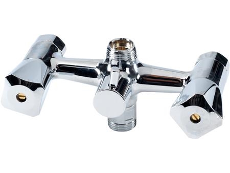 Ideal Standard Børma Standard Zweihebel-Duscharmatur Mit 3/4" Brauseabgang Nach Oben Und Unten Und Umstellung - Ausgenommen Rosetten Und Einschraubar