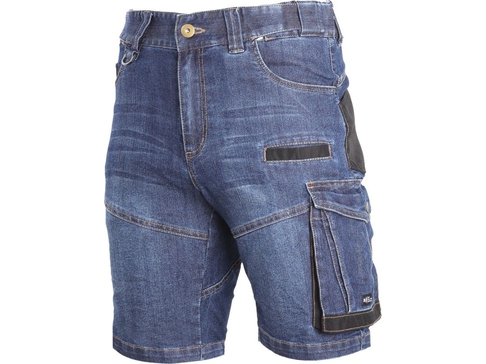 Lahti Pro korta jeans blå stretch med “M”-förstärkning (L4070702) | Kläder & Säkerhet - Arbetskläder - Overalls | GameStuff