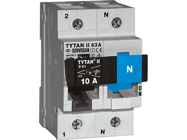 Schalter 61-002 1-Polig+N 63A 3 Modul