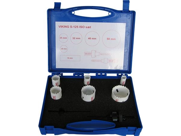 VIKING Bi-Metall hålsågar med lös hållare för ISO-anslutningar i 16, 20, 25, 32, 40, 50mm2 hållare M44+M50 | Elverktyg - Tillbehör - Hålsåg | GameStuff