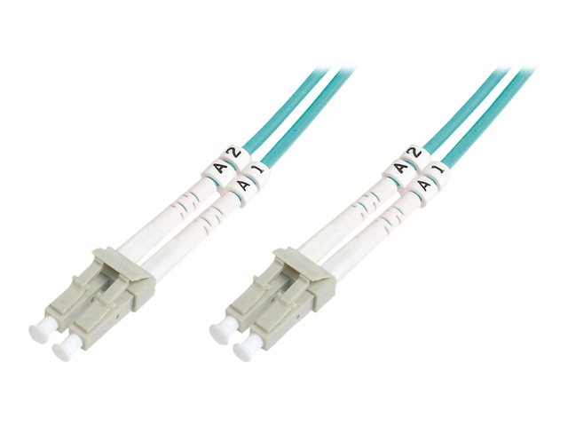 Digitus Professional - Patchkabel - Lc Multimode (Stecker) Auf Lc Multimode (Stecker) - Glasfaser - Duplex - 50 / 125 My - Om3 - Halogenfrei - Türkis