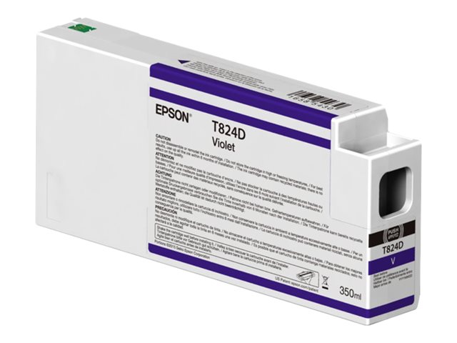 Epson Singlepack Violet T824d00 Ultrachrome Hdx 350Ml, Violett, Tinte Auf Pigmentbasis, 350 Ml, 1 Stück(E), Einzelpackung