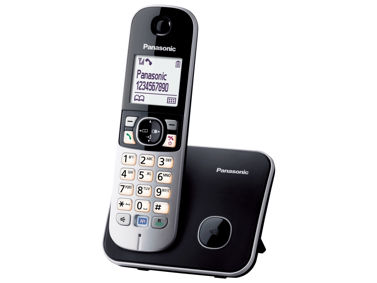 Panasonic KX-TG6811 - Trådlös telefon med nummerpresentation - DECT - svart | Tele & GPS - Fast & IP telefoner - Alla fast telefoner | GameStuff