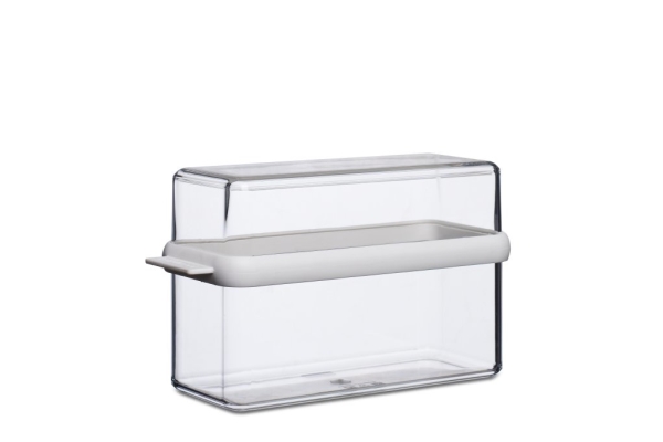 Rosti Mepal 106719030600, Kasse, Rektangulær, 1,6 L, Transparent, Hvid, Styrenacrylonitril (SAN), Termoplastisk elastomer (TPE), 90 mm