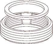 Geberit Overgangsstykke Med Pakning 1.1/2" X 1.1/4"