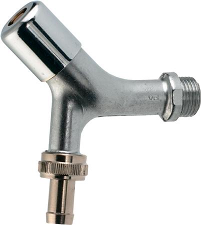 Frese 12" Ablassventil Mit Nippel, Rückschlag Und Schlauchanschluss, Für Schlüssel, Verchromt