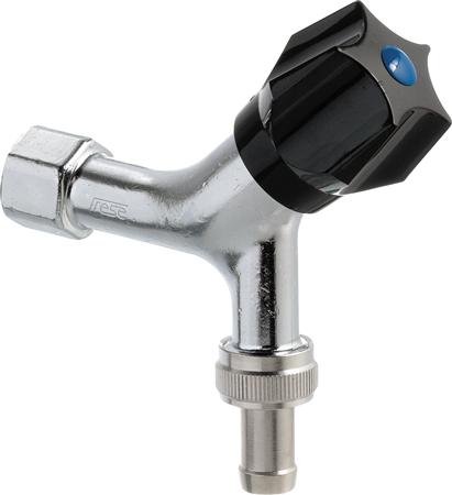 Frese 1/2" Matt Verchromtes Ablassventil Mit Muffe Und Rückschlagventil Und Schlauchanschluss