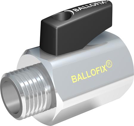 Broen Ballofix Muffe-Nippel - 1/2-3/8 Med Håndtag