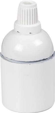 Sockel E27 med relief slät vit | Tillbehör och reservdelar - Uttag | GameStuff