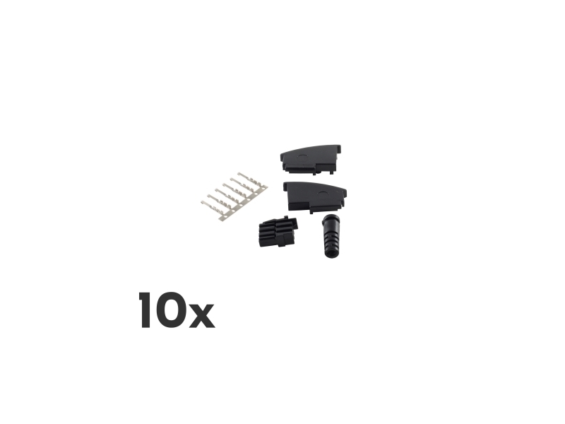 Shiverpeaks Bs72000-Set10, Tae F, Sort, Hanstik, Lige, 10 Stk